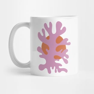 Pink, Orange Leaves Matisse Inspired Abstract Mug